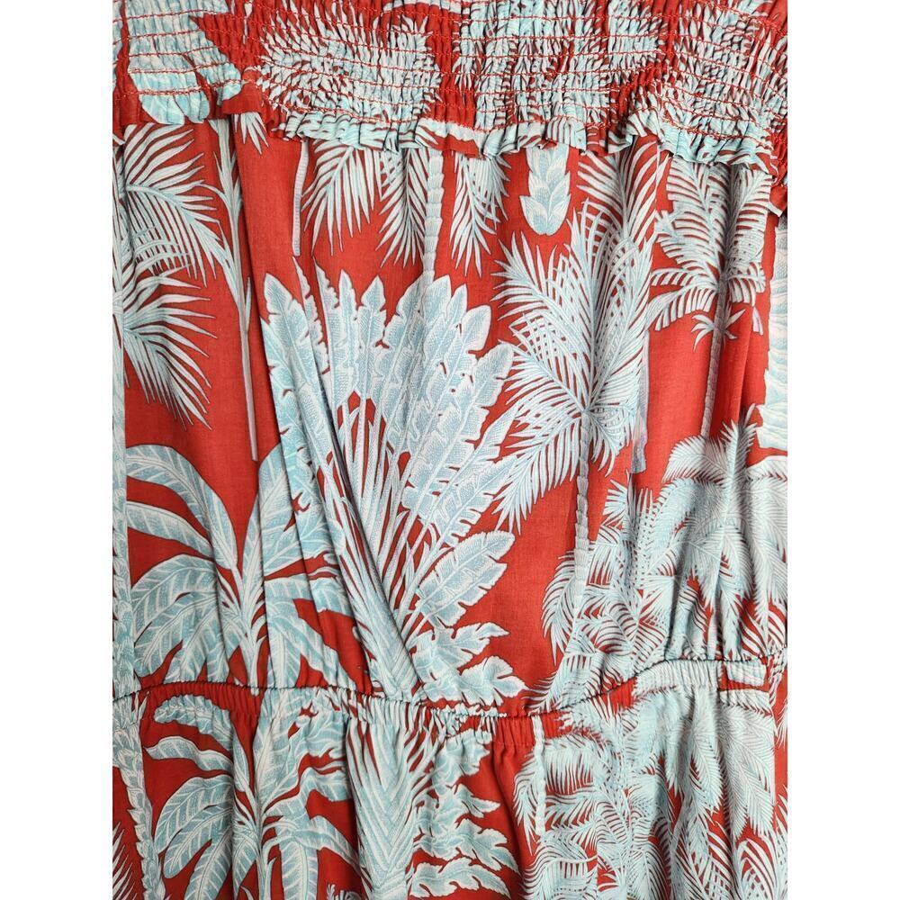 Talbots Oasis Palm Voile Fit and Flare Dress sz 12 lined resort vacation nwt - Picture 4 of 12